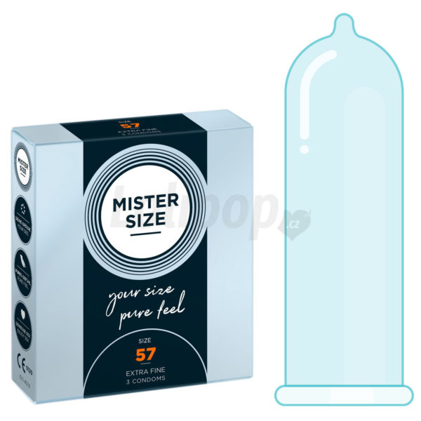Mister Size thin 57 mm kondomy tenké - 3 ks