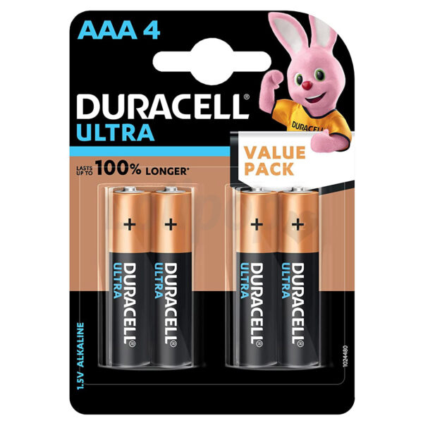 Alkalické baterie AAA - 4 ks