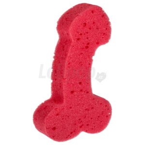 Sprchová houba penis červená