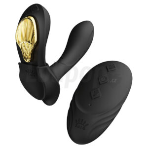 Zalo Aya luxusní vibrátor do kalhotek 2v1 na dálkové ovládání černo-zlatý