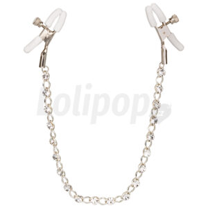California Exotics Crystal Chain Nipple Clamps Silver