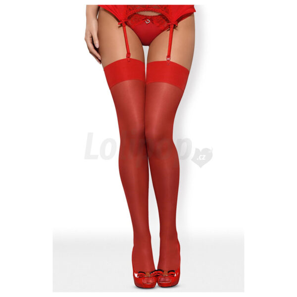 Obsessive S800 Stockings Red
