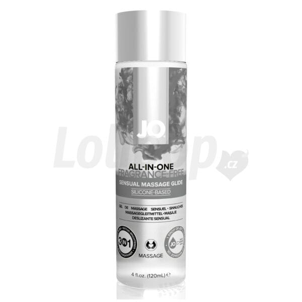 JO All in One masážní a lubrikační olej 120 ml &amp;#45; bez vůně