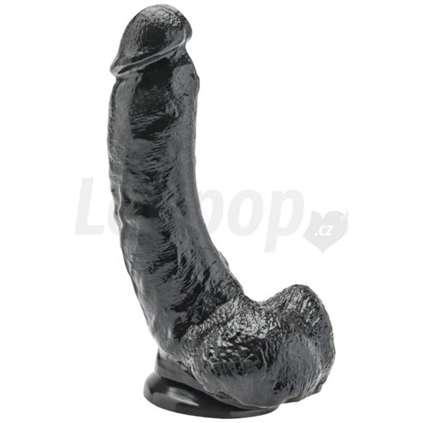 Get Real 8 zahnuté masivní realistické dildo černé 21.5 cm