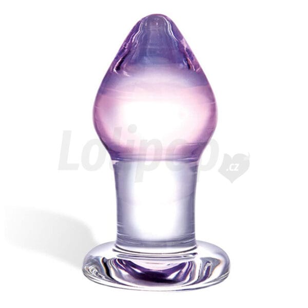 Gläs Amethyst Rain Butt Plug &amp;#45; skleněný anální kolík
