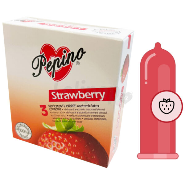 Kondomy Pepino Jahoda 3 ks