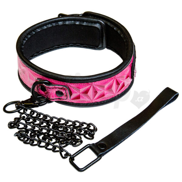 NS Novelties Sinful Collar Black &amp;#45; Vinylový obojek Černá