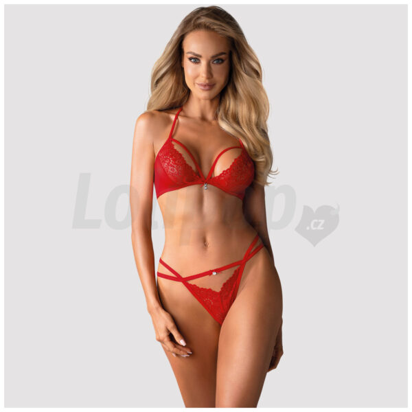 Obsessive 838&amp;#45;SET&amp;#45;3 2 pcs Set Red