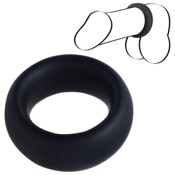 Silikonový silnostěnný erekční kroužek s průměrem 4 cm