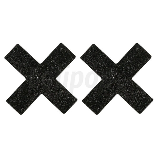 Titty Sticker X Černá &amp;#45; ozdoby na bradavky