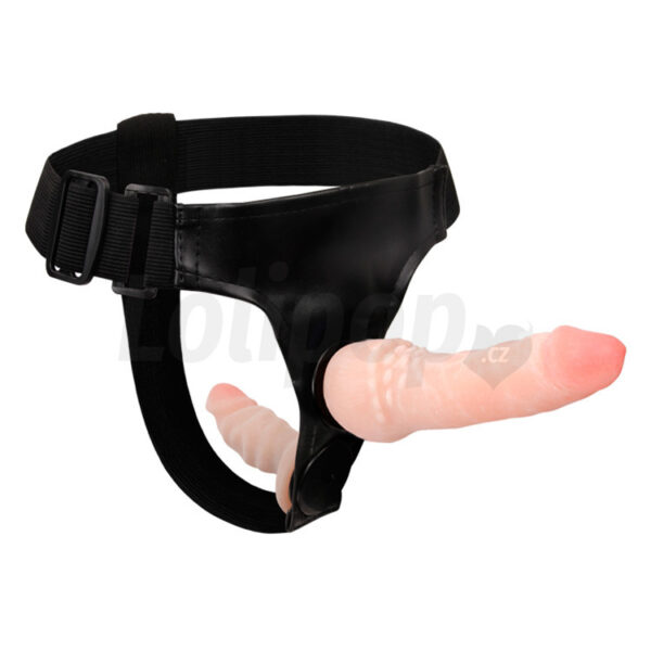 Female Harness Ultra postroj se dvěma odnímatelnými dildy ve tvaru penisu