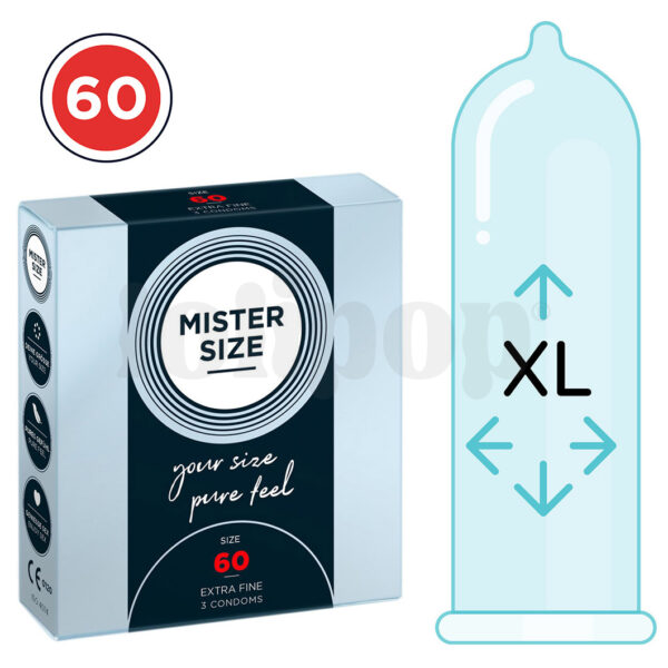 Mister Size thin 60 mm kondomy tenké &amp;#45; 3 ks