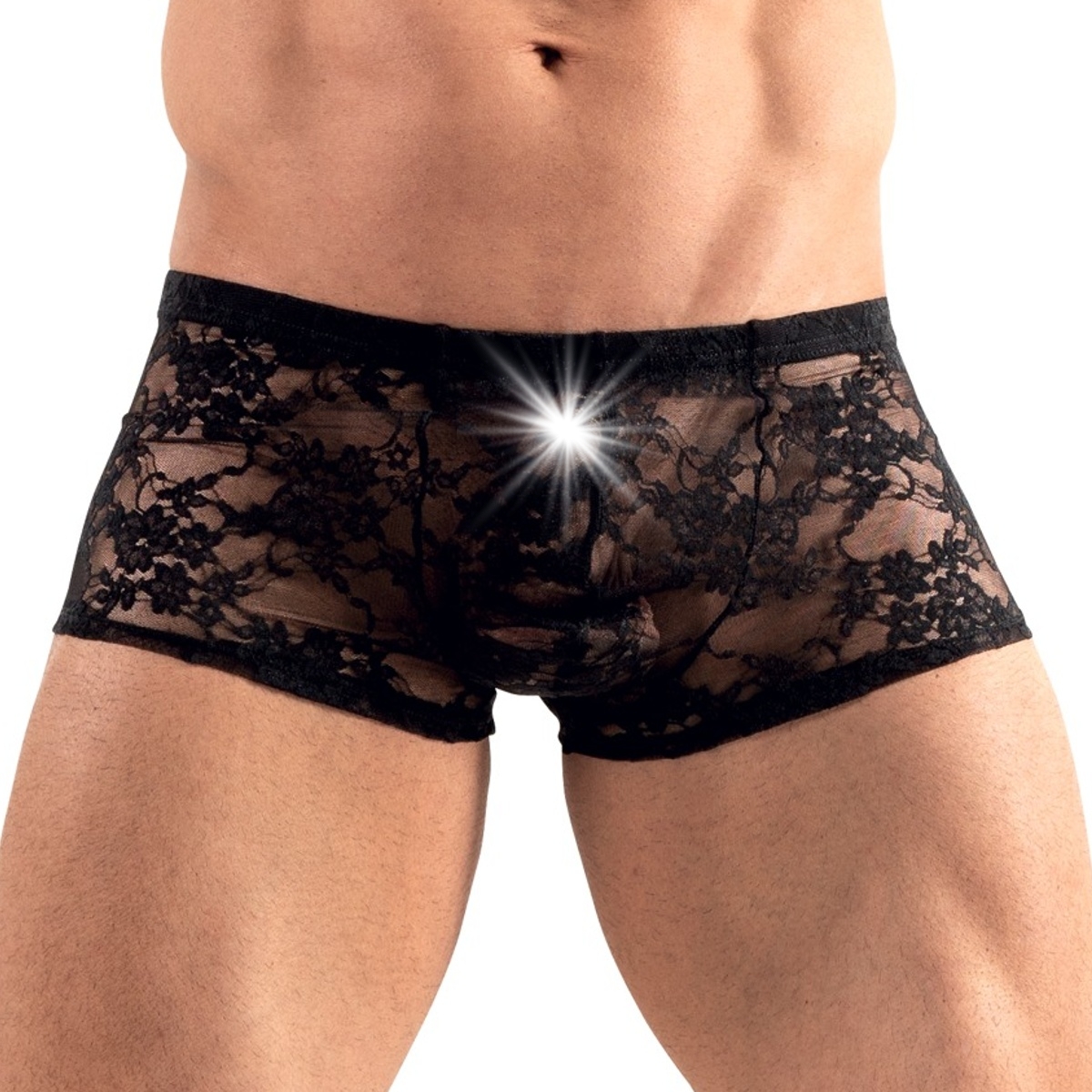 Boxerky Svenjoyment krajkové černé XL