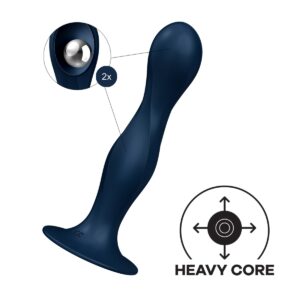 Dildo SATISFYER Double Ball-R modré