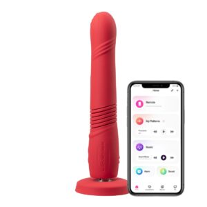 Dildo vibrační LOVENSE Gravity Thrusting App Controlled červené