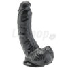 Get Real 8 zahnuté masivní realistické dildo černé 21.5 cm