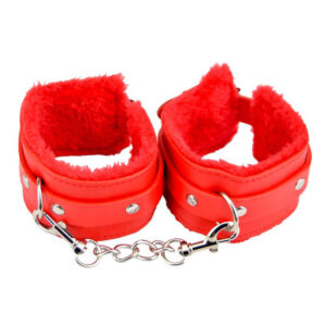 Hudson pouta s kožešinkou červená