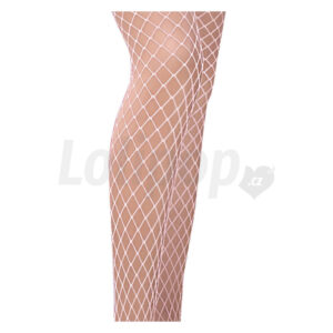 Klasické síťované punčochy &amp;#45; velká oka TI019 bílá