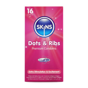 Kondom Skins Dots & Ribs 16 ks