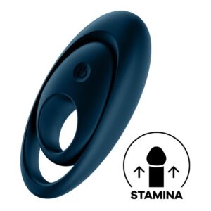 Kroužek na penis SATISFYER GLORIOUS DUO modrý