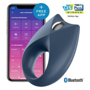 Kroužek na penis SATISFYER ROYAL ONE modrý