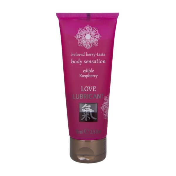 Lubrikační gel HOT Shiatsu Love Raspberry jedlý 75 ml