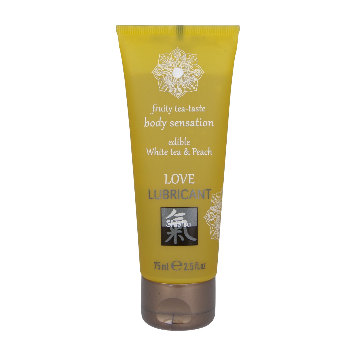 Lubrikační gel HOT Shiatsu Love White Tea & Peach jedlý 75 ml