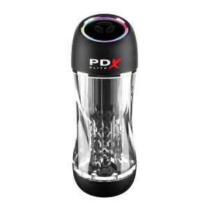 Masturbátor Pipedream PDX Elite ViewTube Pro See-Thru Vibrating Stroker transparentní