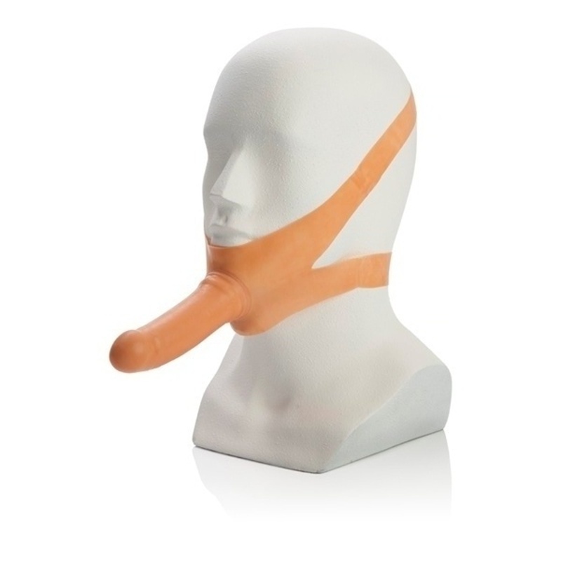 Nasazovací penis ACCOMMODATOR DUAL PENETRAT ivory