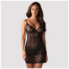 Obsessive Alluria Chemise &amp;amp; Thong Black