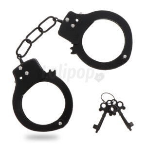 Pevná kovová pouta &amp;#45; černá