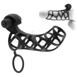 Pipedream Fantasy X&amp;#45;tensions Extreme Silicone Power Cage &amp;#45; Vibrační silikonový návlek na penis