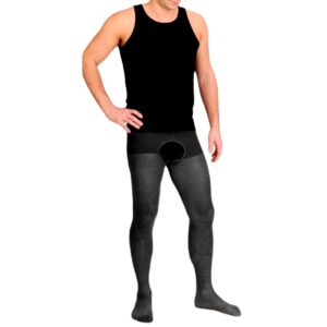 Punčocháče s otvorem PÁNSKÉ černé vel. 198