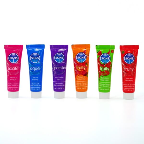 Sada lubrikačních gelů Skins Sampler Tubes Vital & Fruity 6 x 12 ml