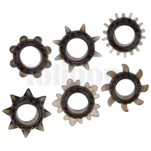 Sada tmavých erekčních kroužků 6 ks