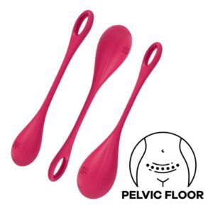 Sada vaginálních činkek SATISFYER YONI POWER 1 TRAINING červená