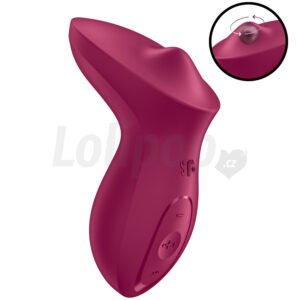 Satisfyer Exciterrr Rolling vibrační stimulátor s rotační kuličkou bordový