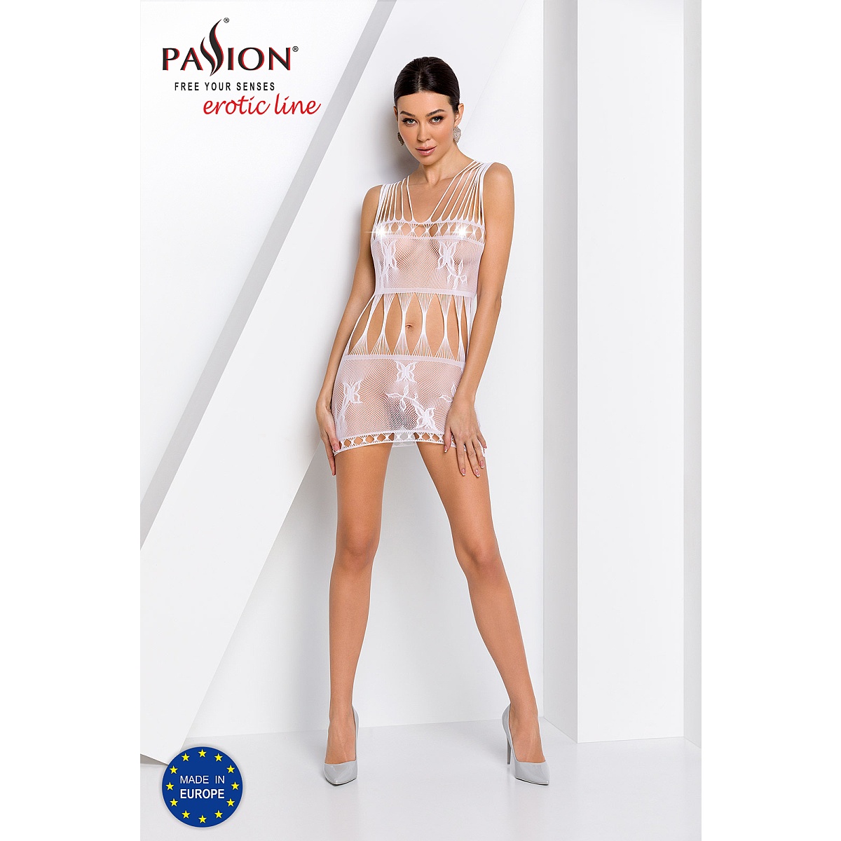 Šaty PASSION BS090 bílé S-L