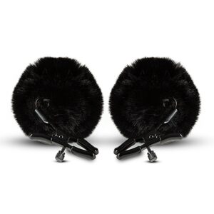 Skřipce na bradavky Blush NOIR POM ADJUSTABLE NIPPLE CLAMPS black