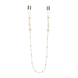 Skřipce na bradavky TABOOM NIPPLE PLAY Pearl & Deluxe Chain zlaté