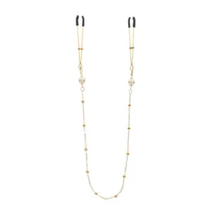Skřipce na bradavky TABOOM NIPPLE PLAY Pearl & Deluxe Chain zlaté
