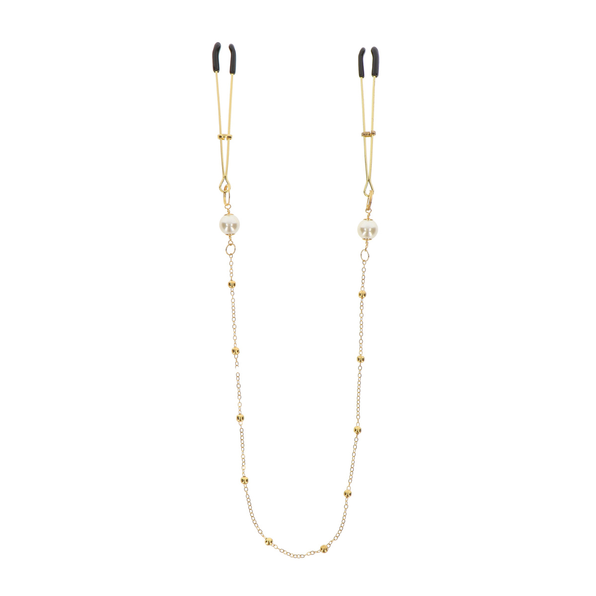 Skřipce na bradavky TABOOM NIPPLE PLAY Pearl & Deluxe Chain zlaté