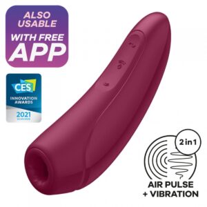 Stimulátor klitorisu SATISFYER CURVY 1+ vínový