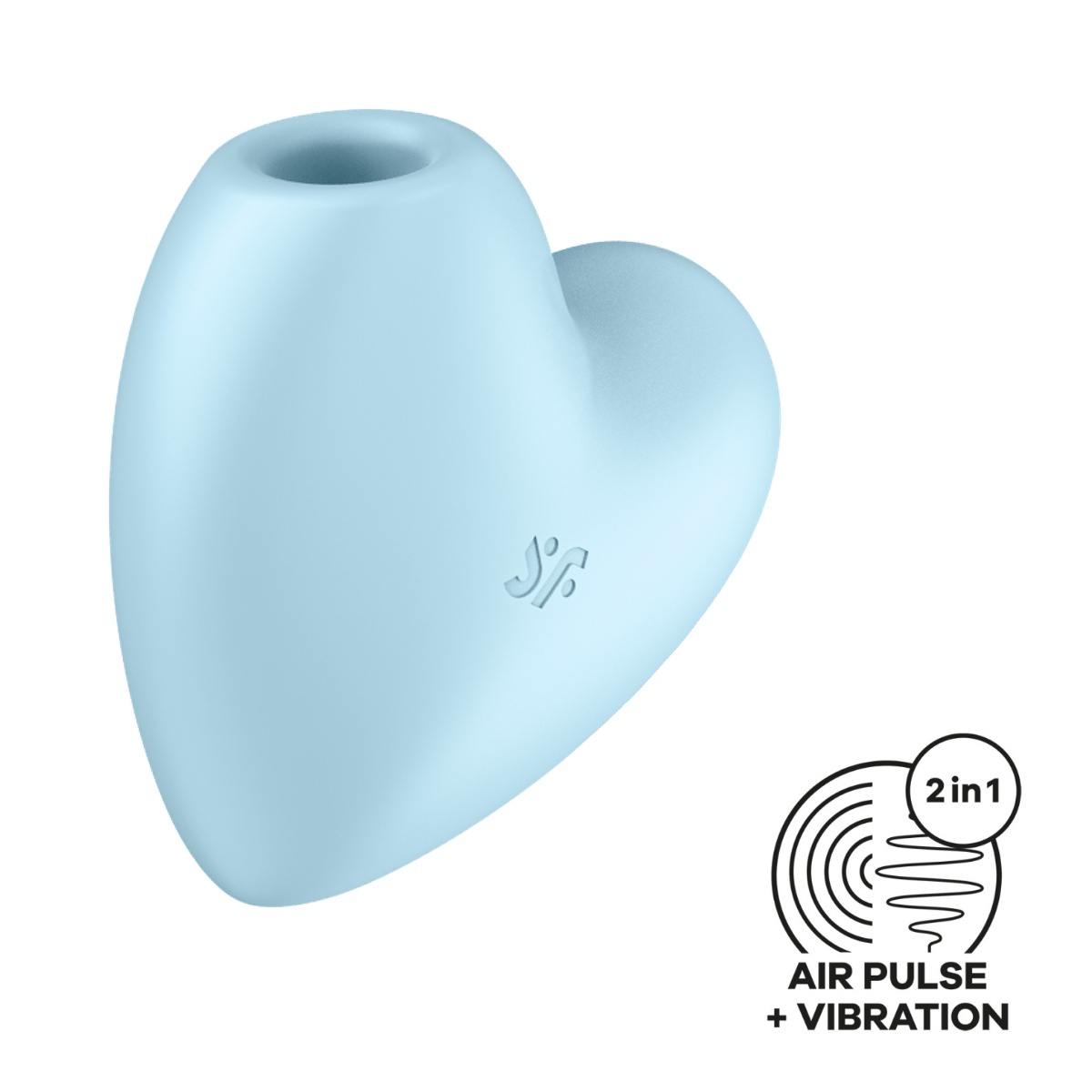 Stimulátor klitorisu SATISFYER CUTIE HEART modrý