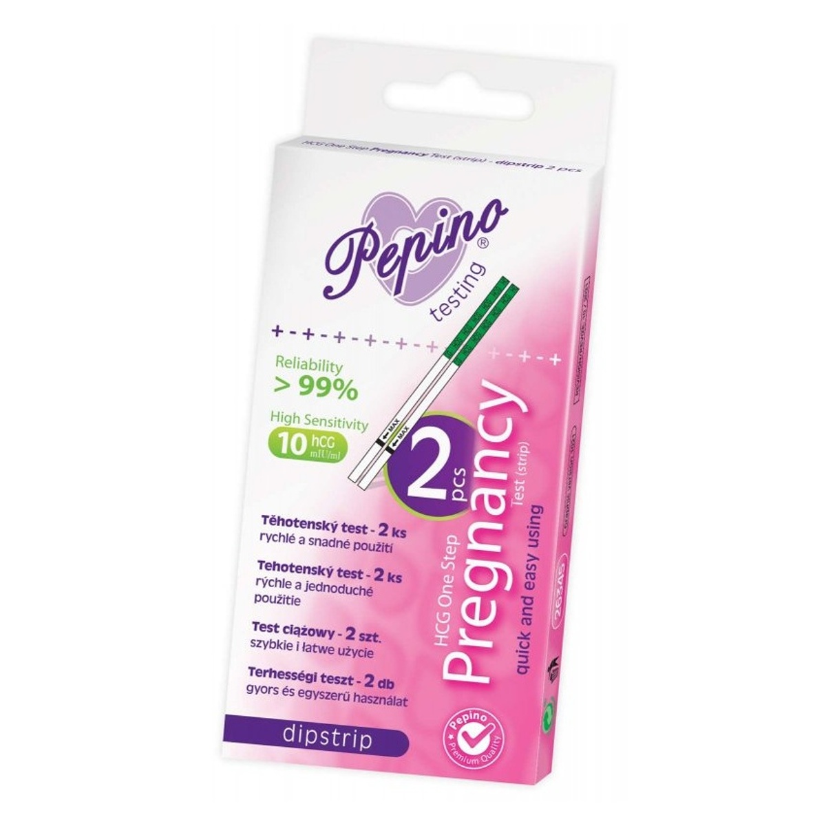 Těhotenský test Pepino DIPSTRIP 2 ks