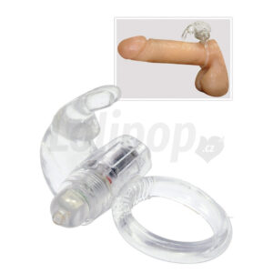 Vibrační kroužek Králík &amp;#45; čirý