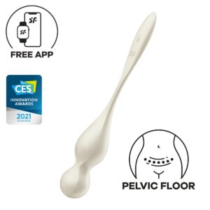 Vibrační kuličky SATISFYER Love Birds 1 Connect App bílé