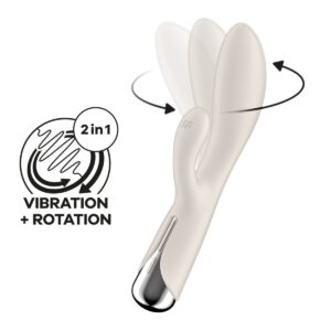 Vibrátor Satisfyer Spinning Rabbit 1 Rotating Shaft béžový