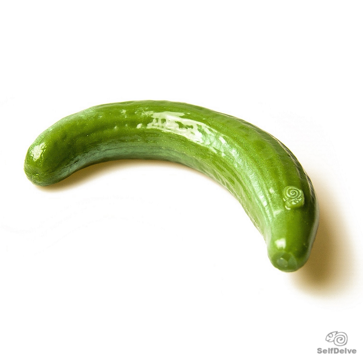 Dildo SelfDelve ZAHNUTÁ OKURKA zelené