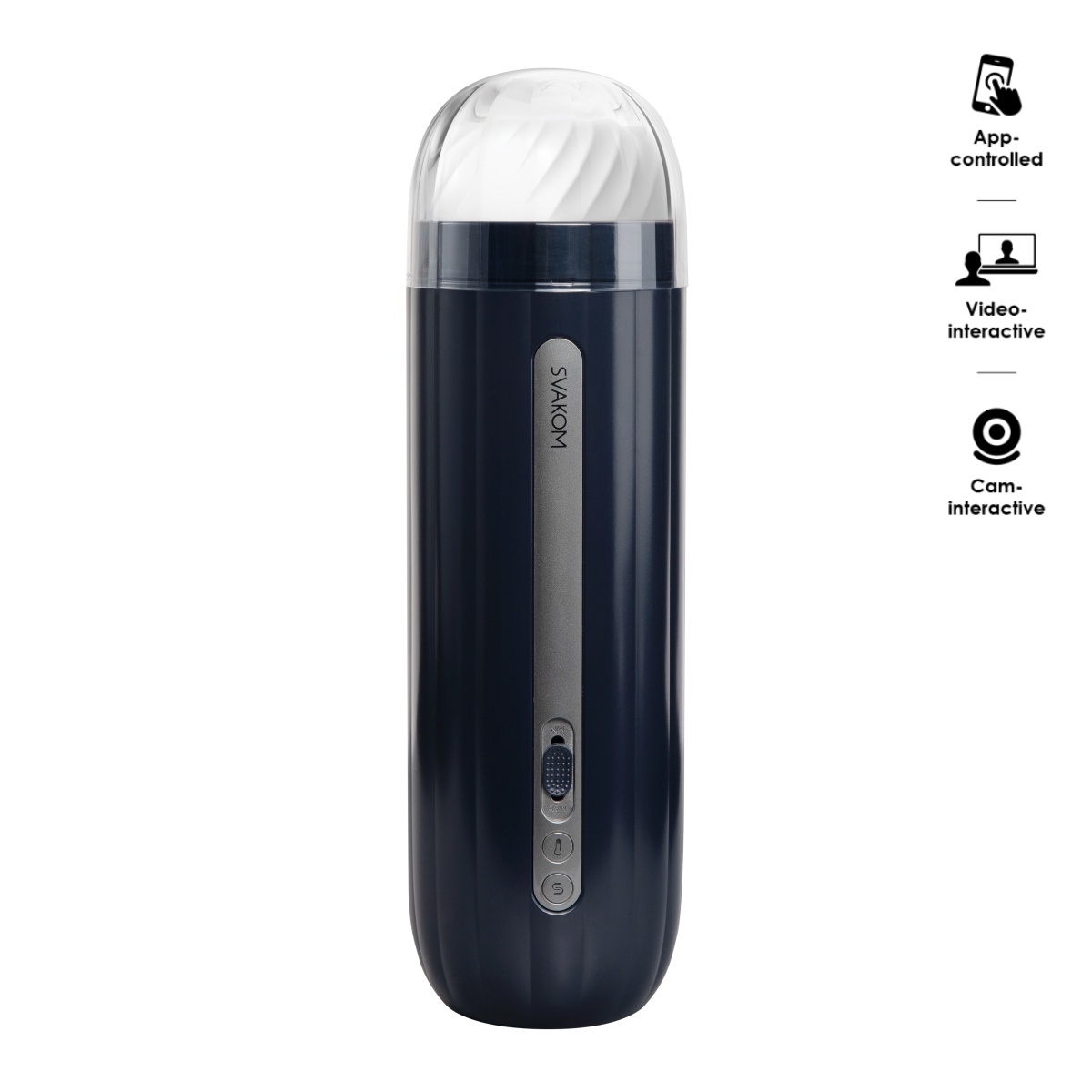 Masturbátor Svakom CONNEXION SERIES HANNES NEO INTERACTIVE THROBBING modrý